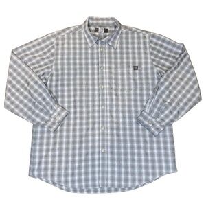 BILLABONG Gray Checkered Plaid Long Sleeve Button Down Dress Shirt Preppy XL